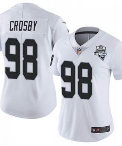 Women's Las Vegas Raiders #98 Maxx Crosby White 2020 Inaugural Season Vapor Untouchable Limited Stitched Jersey(Run Small)