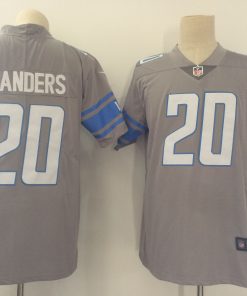 Men's Nike Detroit Lions #20 Barry Sanders Grey Vapor Untouchable Limited Stitched NFL Jersey