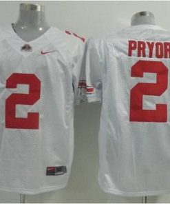Buckeyes #2 Terrelle Pryor White Stitched NCAA Jersey