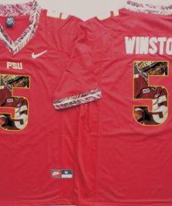 Seminoles #5 Jameis Winston Red Player Fashion Stitched NCAA Jersey