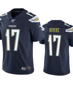 Men's Los Angeles Chargers #17 Philip Rivers Navy 2019 100th Season Vapor Untouchable Limited Stitched NFL Jersey