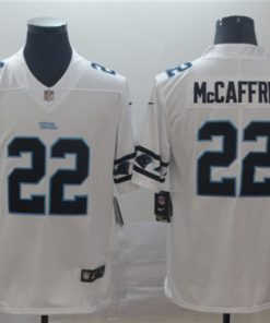 Men's Carolina Panthers #22 Christian McCaffrey White 2019 Team Logo Cool Edition NFL Limited Stitched Jersey