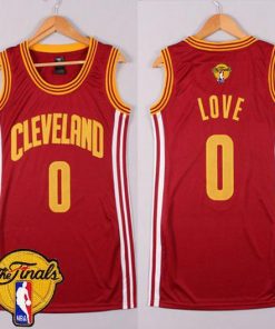 Cavaliers #0 Kevin Love Red The Finals Patch Women's Dress Stitched NBA Jersey