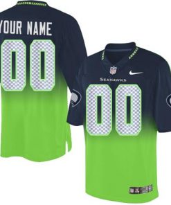 Men's Seattle Seahawks ACTIVE PLAYER Steel Blue/Green Men's Stitched Fadeaway Fashion NFL Jersey