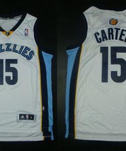 Grizzlies #15 Vince Carter Revolution 30 White Stitched NBA Jersey