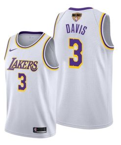 Men's Los Angeles Lakers #3 Anthony Davis 2020 White Finals Stitched NBA Jersey
