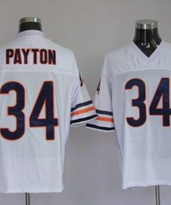 Mitchell & Ness Bears #34 Walter Payton White Stitched Throwback NFL Jersey