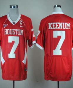 Cougars #7 Case Keenum Red C-USA Patch Stitched NCAA Jersey