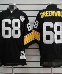 Mitchell And Ness Steelers #68 L.C. Greenwood Black Stitched NFL Jersey
