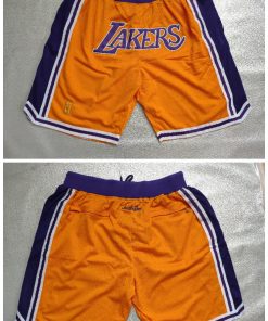 Men's Los Angeles Lakers Yellow Shorts (Run Small)
