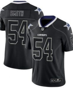 Men's Dallas Cowboys #54 Jaylon Smith Black Lights Out Color Rush NFL Limited Jersey