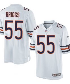 Men's Chicago Bears #55 Lance Briggs White Stitched NFL Jersey