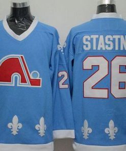 Nordiques #26 Peter Stastny Light Blue CCM Throwback Stitched NHL Jersey
