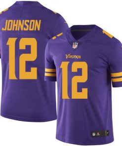 Nike Vikings #12 Charles Johnson Purple Men's Stitched NFL Limited Rush Jersey