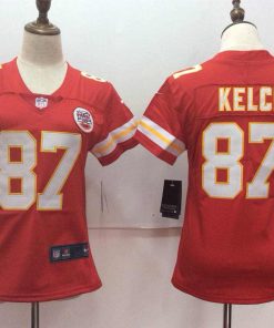 Women's Nike Kansas City Chiefs #87 Travis Kelce Red Vapor Untouchable Player Limited Stitched NFL Jersey