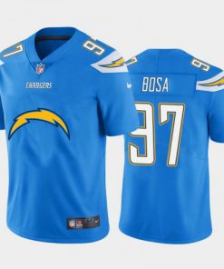 Men's Los Angeles Chargers #97 Joey Bosa Blue 2020 Team Big Logo Limited Stitched NFL Jersey