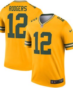 Men's Green Bay Packers Aaron Rodgers Nike Gold Inverted Legend Stitched NFL  Jersey