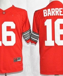 Buckeyes #16 J. T. Barrett Red Diamond Quest Stitched NCAA Jersey