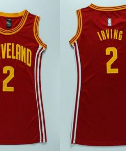 Cavaliers #2 Kyrie Irving Red Women's Dress Stitched NBA Jersey