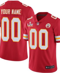 Men's Kansas City Chiefs Customized Red 2021 Super Bowl LV Limited Stitched NFL Jersey