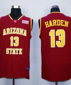 Sun Devils #13 James Harden Red Stitched NCAA Basketball Jersey
