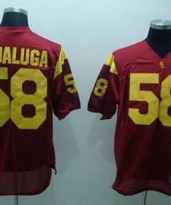 Trojans #58 Rey Maualuga Red Stitched NCAA Jersey
