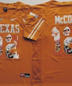 Longhorns #12 Colt McCoy Orange Player Fashion Stitched NCAA Jersey