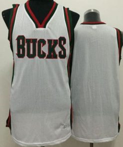 Bucks Blank White Revolution 30 Stitched NBA Jersey