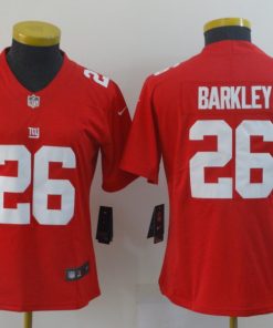 Women's New York Giants #26 Saquon Barkley Red Vapor Untouchable Limited Stitched NFL Jersey(Run Small)