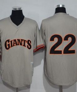 Mitchell And Ness 1989 Giants #22 Will Clark Grey Throwback Stitched MLB jerseys