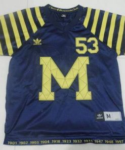 Wolverines #53 Michigan Blue Under The Lights Stitched NCAA Jersey
