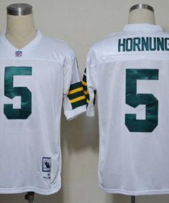 Mitchell And Ness Packers #5 Paul Hornung White Stitched NFL Jersey