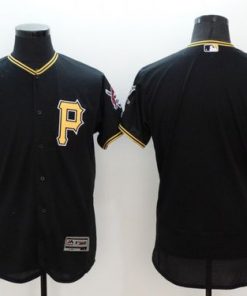 Pirates Blank Black Flexbase Authentic Collection Stitched MLB Jersey