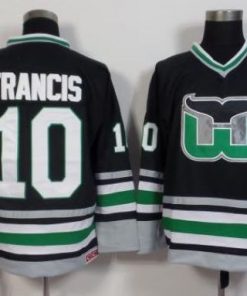 Whalers #10 Ron Francis Black CCM Throwback Stitched NHL Jersey
