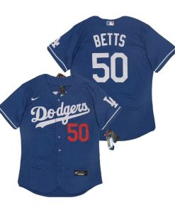 Men's Los Angeles Dodgers #50 Mookie Betts Blue Cool Base Stitched MLB Jersey