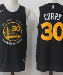 Men's Nike Golden State Warriors #30 Stephen Curry Black Nike Fashion Stitched NBA Jersey