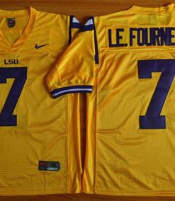 LSU Tigers #7 Leonard Fournette Gold Stitched NCAA Jersey