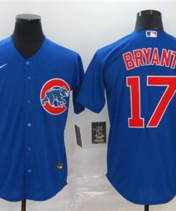 Men's Chicago Cubs #17 Kris Bryant Royal Cool Base Stitched MLB Jersey