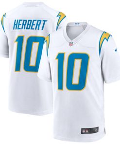 Men's Los Angeles Chargers #10 Justin Herbert 2020 White Stitched NFL Jersey