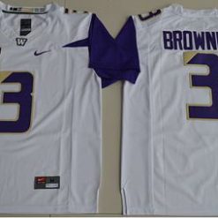 Huskies #3 Jake Browning White Limited Stitched NCAA Jersey
