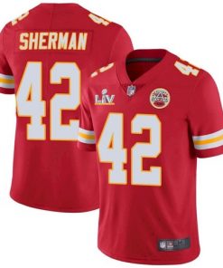 Men's Kansas City Chiefs #42 Anthony Sherman Red 2021 Super Bowl LV Limited Stitched NFL Jersey