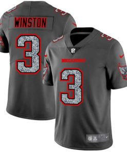 Men's Tampa Bay Buccaneers #3 Jameis Winston 2019 Gray Fashion Static Limited Stitched NFL Jersey