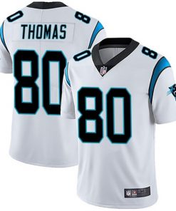 Men's Carolina Panthers #80 Ian Thomas White Vapor Untouchable Limited Stitched NFL Jersey