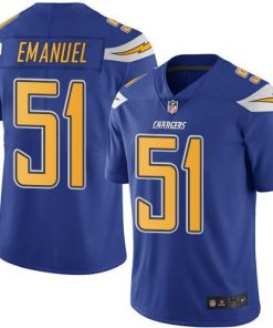 Nike Chargers #51 Kyle Emanuel Electric Blue Men's Stitched NFL Limited Rush Jersey