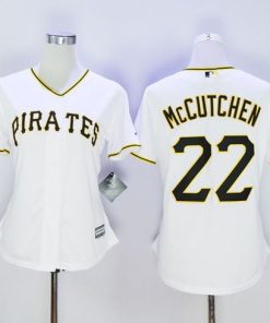 Pirates #22 Andrew McCutchen White Women's Fashion Stitched MLB Jersey