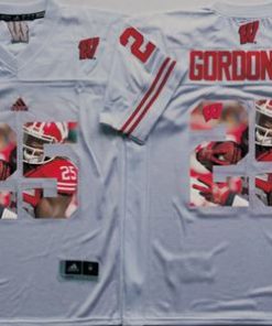 Badgers #25 Melvin Gordon III White Player Fashion Stitched NCAA Jersey