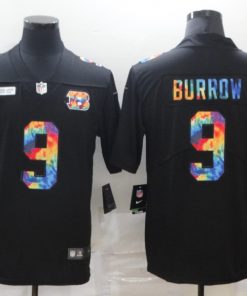 Men's Cincinnati Bengals #9 Joe Burrow  2020 Black Crucial Catch Limited Stitched NFL Jersey