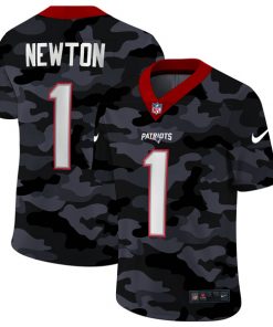 Men's New England Patriots #1 Cam Newton 2020 Camo Limited Stitched NFL Jersey