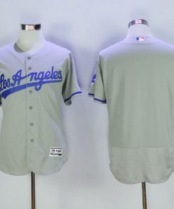Dodgers Blank Grey Flexbase Authentic Collection Road Stitched MLB Jersey