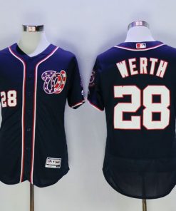 Nationals #28 Jayson Werth Navy Blue Flexbase Authentic Collection Stitched MLB Jersey